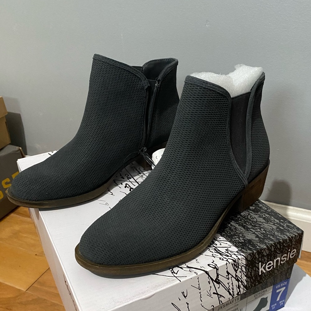 Brand new Kenzi ankle boots. Still has original tags and box. Never worn.